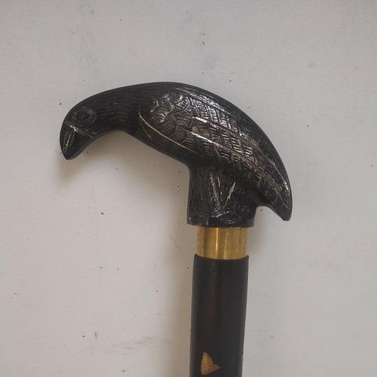 Латунная воронья черная ручка трость голова ручка деревянная трость трость 3 части открытые аксессуары запасная часть подарок