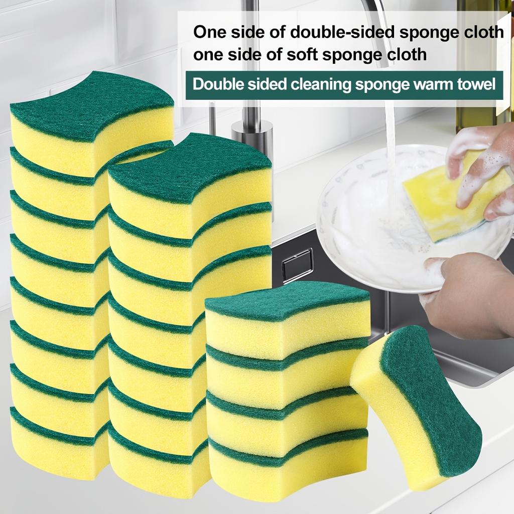 Super Absorbent Double-sided Cleaning Sponge Durable Dishwashing Cleaning Brush Kitchen Grease Cleaner Tools