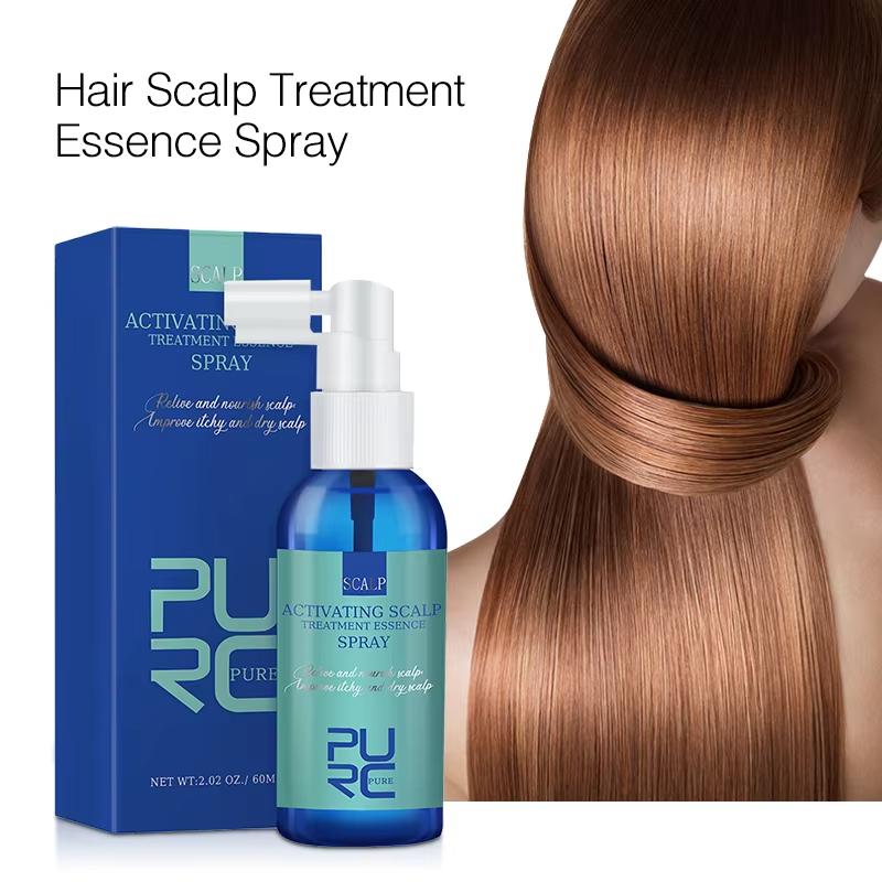 PURC Scalp Treatment Essence Spray Anti-Dandruff  Anti-itchy Exfoliating Oil Control Anti Hair Loss 60ml