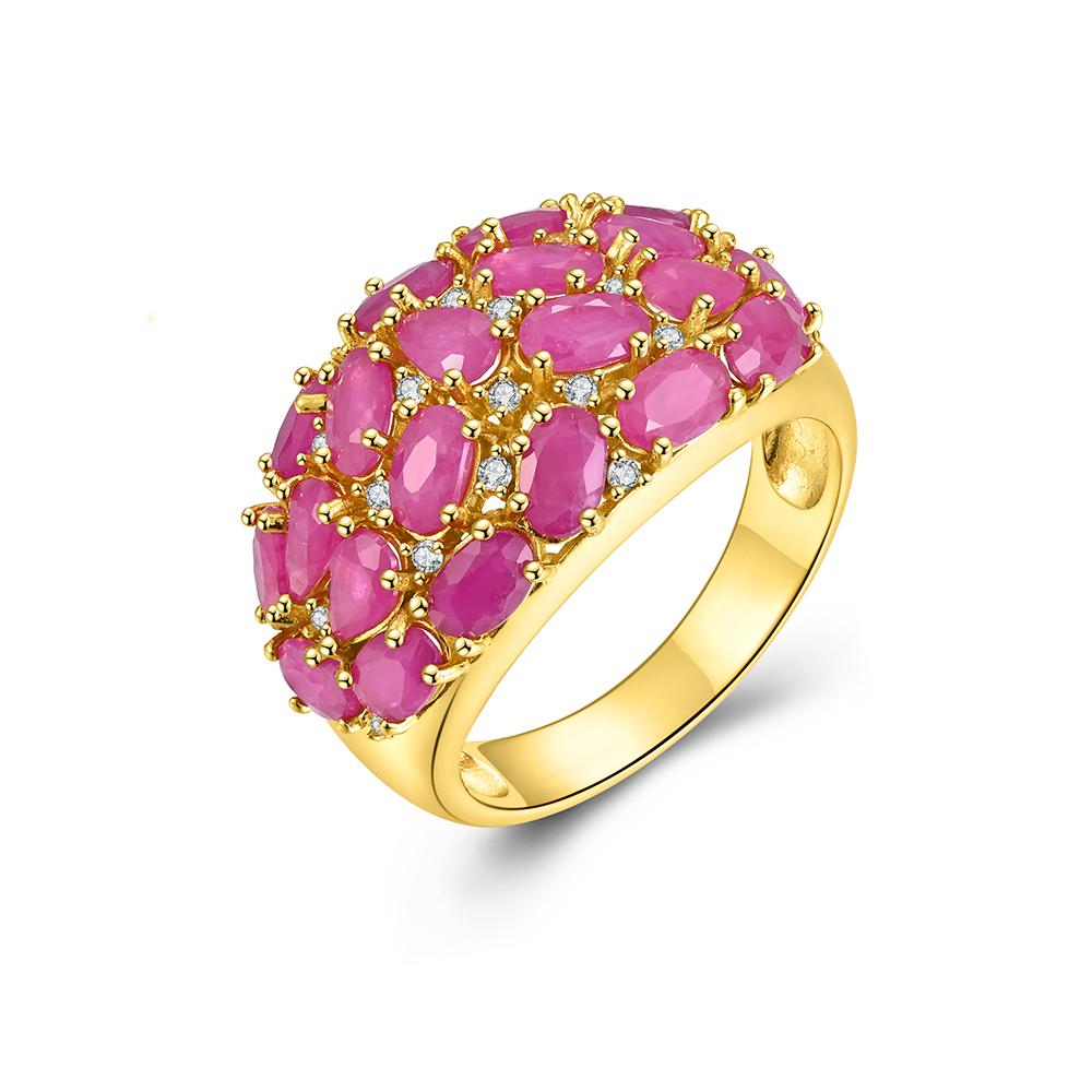 Благородные и великолепные женские кольца с натуральным рубином из серебра 925 пробы, настоящие драгоценные камни, изысканные ювелирные изделия для подарков на годовщину и предложение