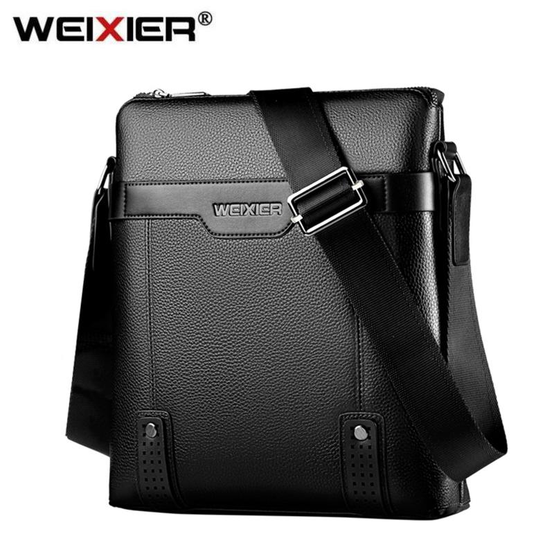 WEIXIER Брендовая мужская сумка через плечо, сумка курьера, большая сумка через плечо из искусственной кожи, мужские сумки, вместительный портфель для отдыха