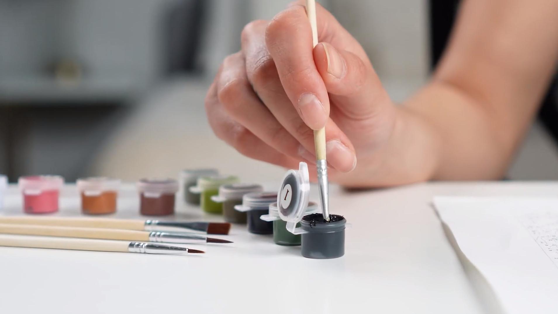 RUOPOTY Painting By Numbers With Frame Wolf Animal Drawing By Numbers For Adults Acrylic Paints Wall Decor Gift