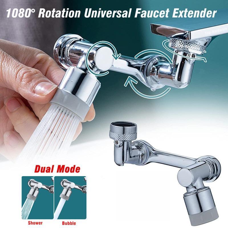 1080°Rotatable Faucet Spray Head Wash Basin Kitchen Tap Extender Adapter Universal Splash Filter Nozzle Flexible Faucets Sprayer