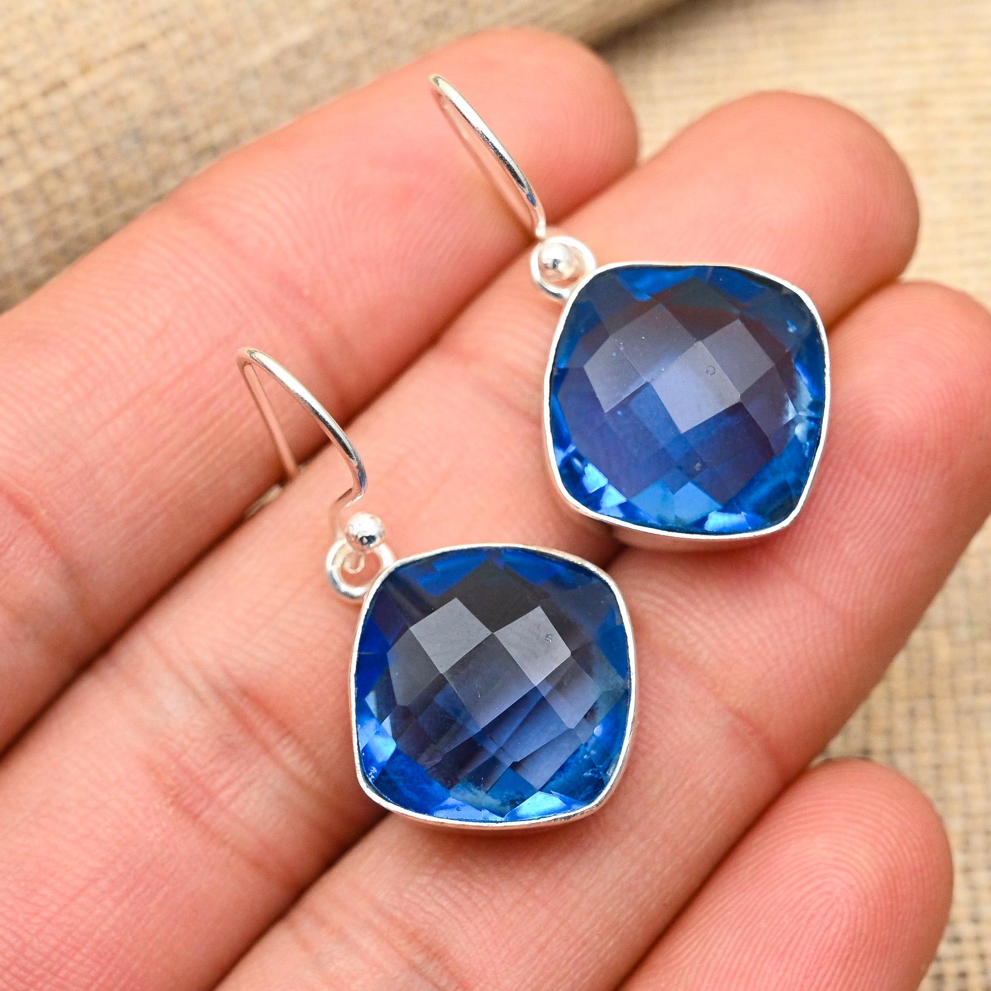 Великолепный танзанит, ювелирные изделия из стерлингового серебра 925 пробы, серьги ручной работы для свадебного подарка
