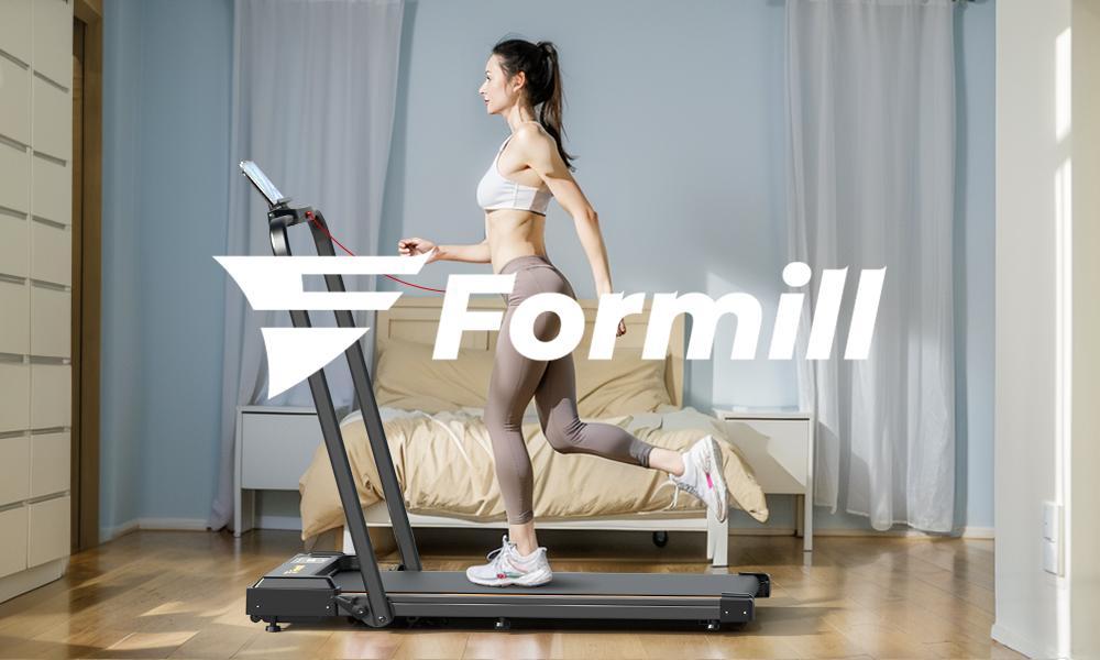 FT51 2-in-1 Foldable Walking Pad Treadmill Under Desk LED Quiet Durable Electric Treadmill with Remote Control