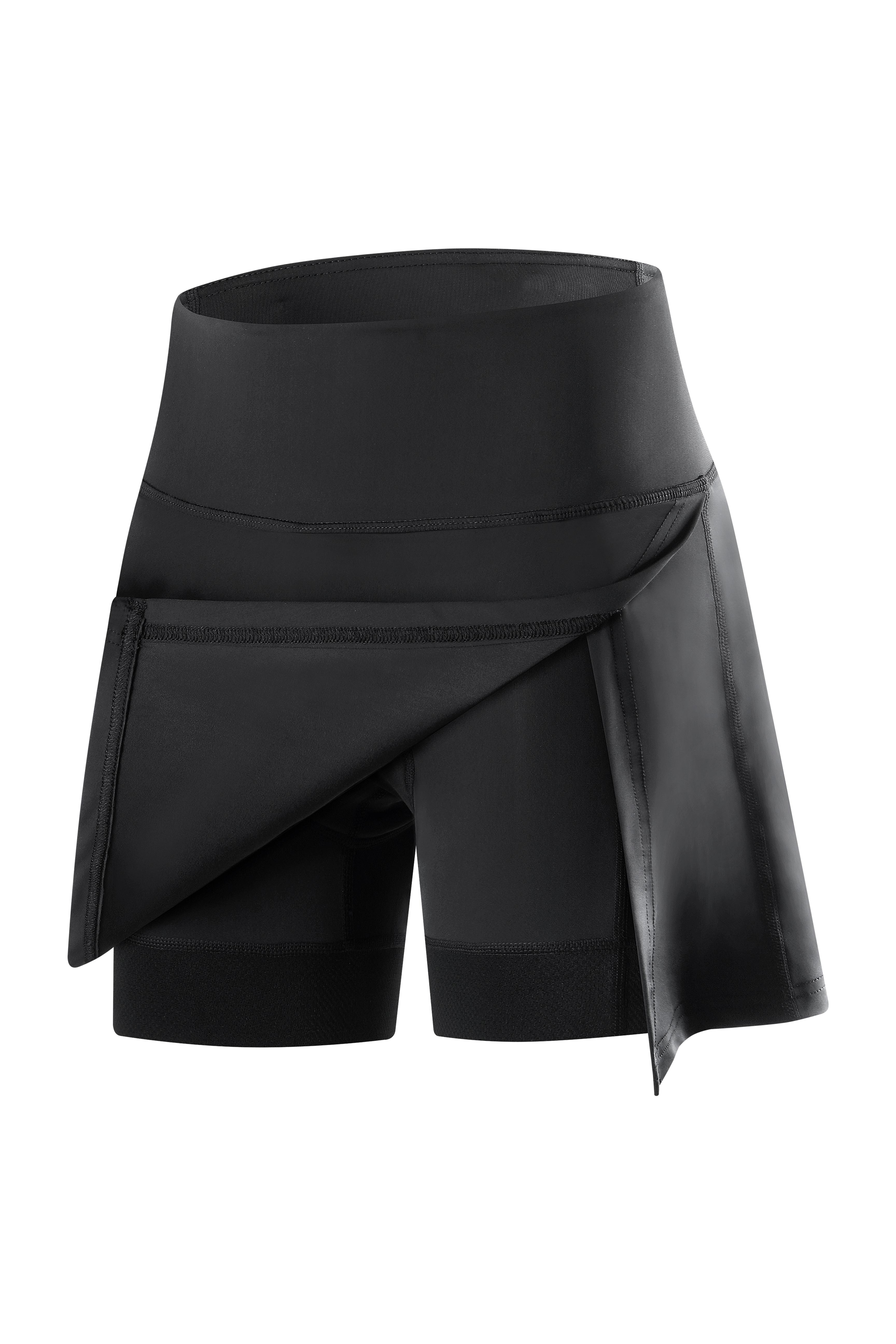 Women Cycling Shorts 5D Gel Pads Outdoor Sports Trousers Skirt 2 In1 High Stretchy Cycling Leggings Solid Color Skirts Shorts