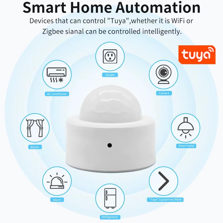 PIR-датчик движения ZigBee с опциями освещенности для безопасности умного дома