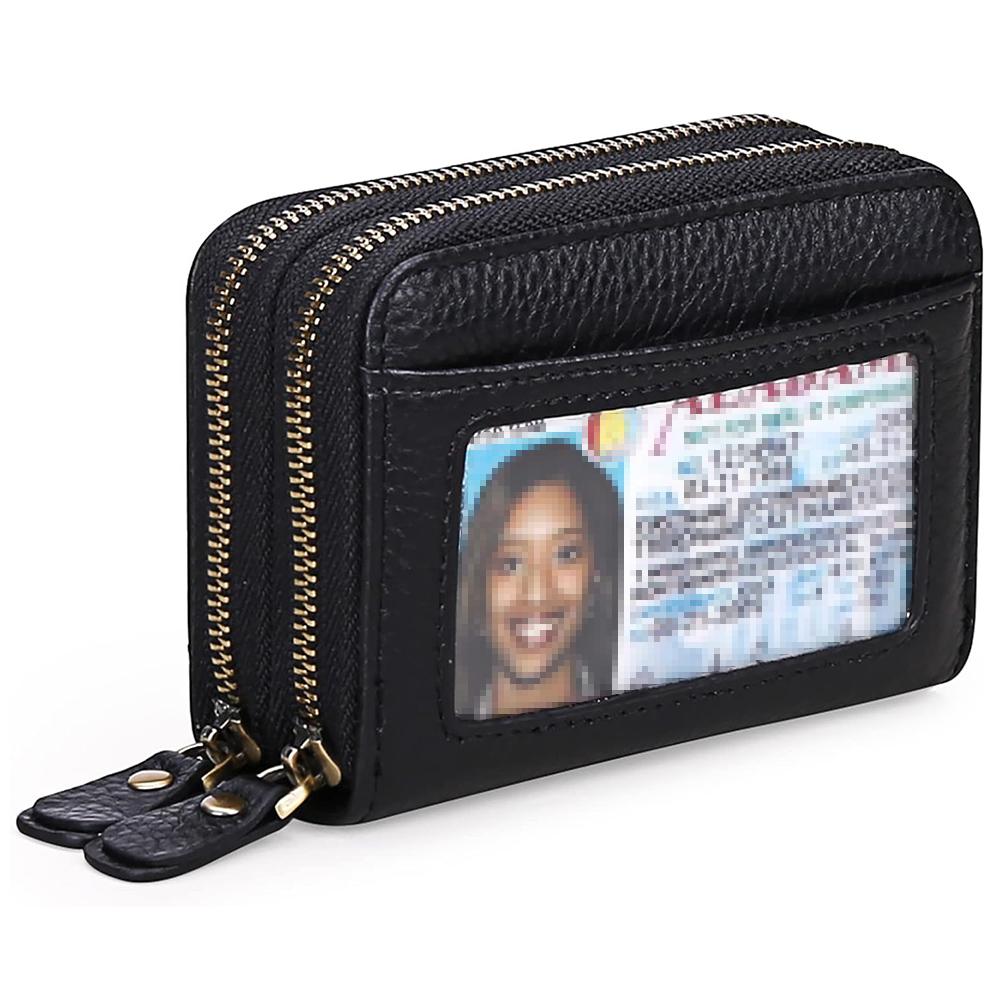 1pc Small Genuine Leather Wallet, Anti Theft Brush Protection Top Layer Cowhide Coin Pouch Bags Gift for Her