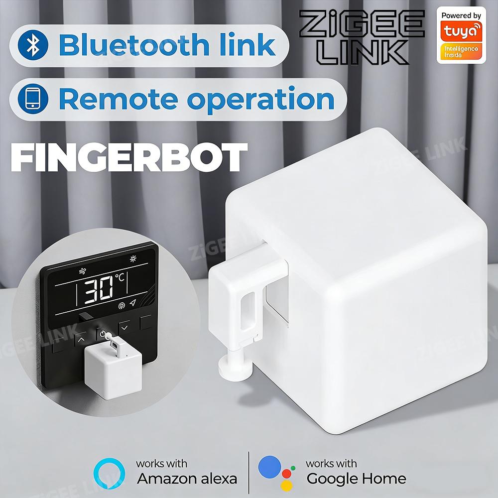Tuya Bluetooth Умный Fingerbot Plus Нажимная кнопка Переключатель Умная жизнь Переключатель Таймер Голосовое управление Работает с Alexa Google Home