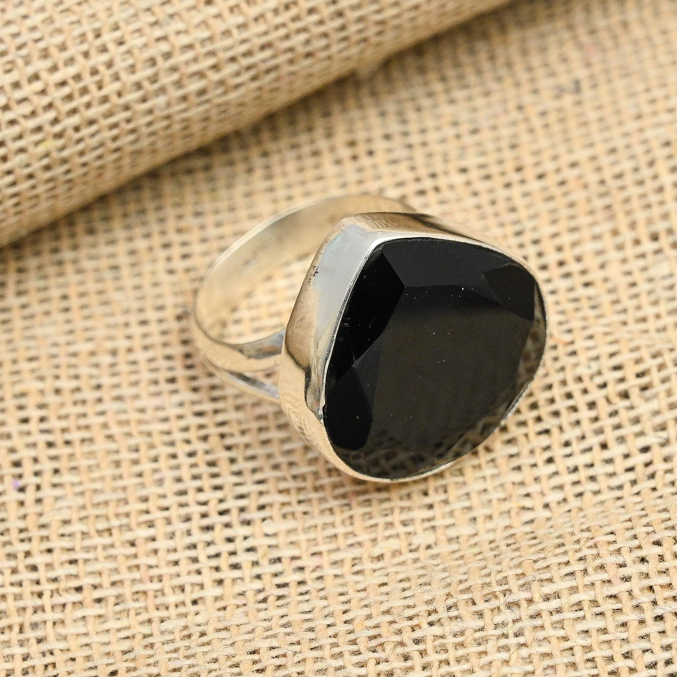 Великолепная черная шпинель, драгоценный камень, ювелирное кольцо ручной работы из стерлингового серебра 925 пробы для свадебного подарка