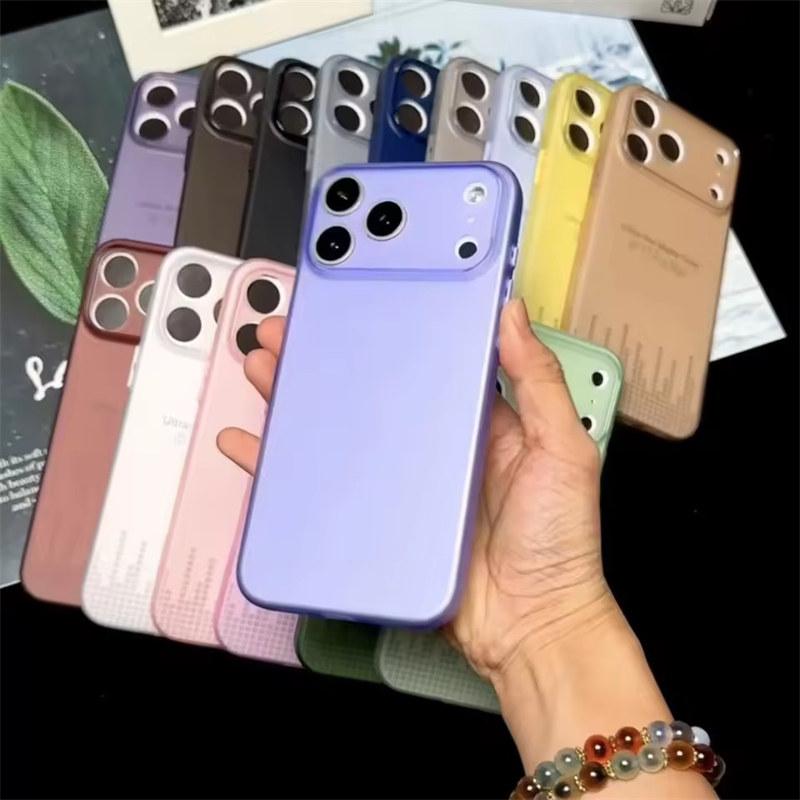 Ультратонкий Матовый Полупрозрачный Чехол Для Телефона Для iPhone 17 Air 16 15 14 13 12 11 Pro Max Plus Ударопрочный Прозрачный Тонкий Мягкий ТПУ Задняя Крышка