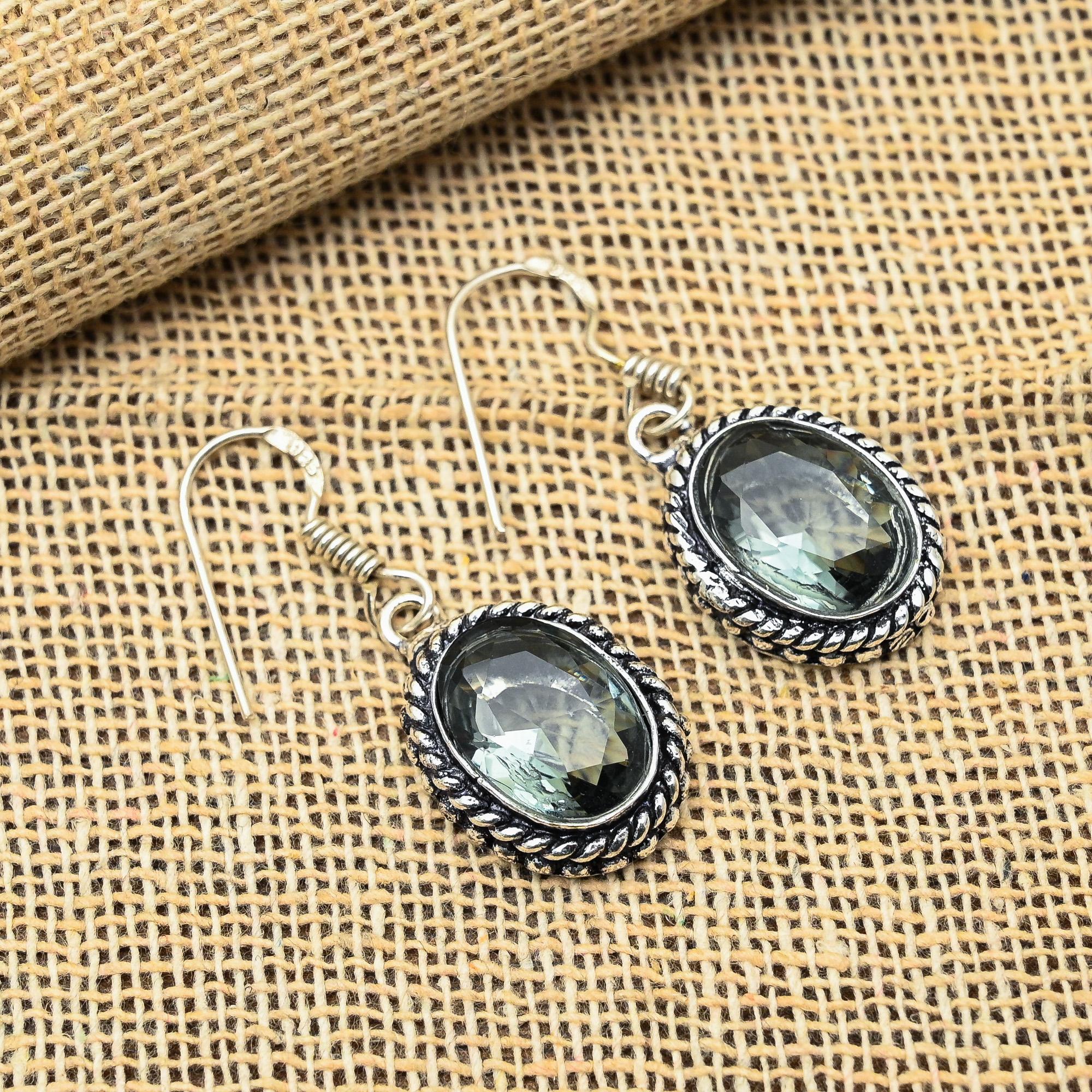 Alexandrite Gemstone Handmade 925 Solid Sterling Silver Jewelry Earring For Women