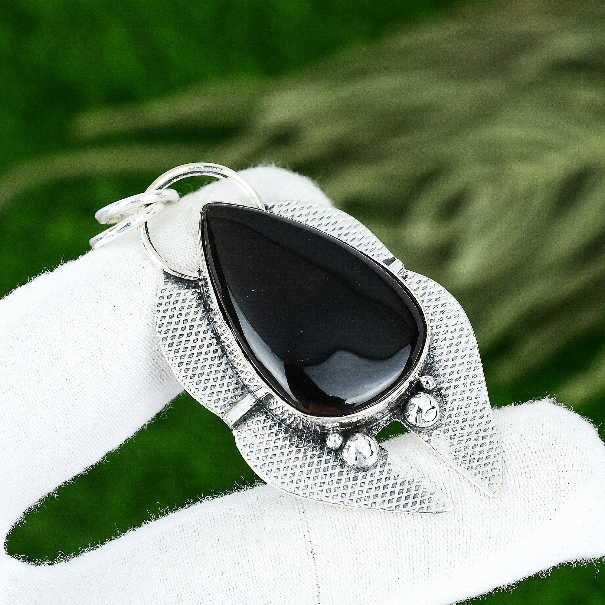 Natural Smoky Quartz Gemstone Pendant 925 Sterling Silver Jewelry For Girls