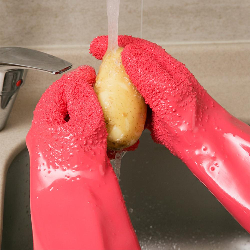 2 шт., перчатки для чистки картофеля, перчатки для чистки овощей, фруктов, бытовые перчатки для чистки