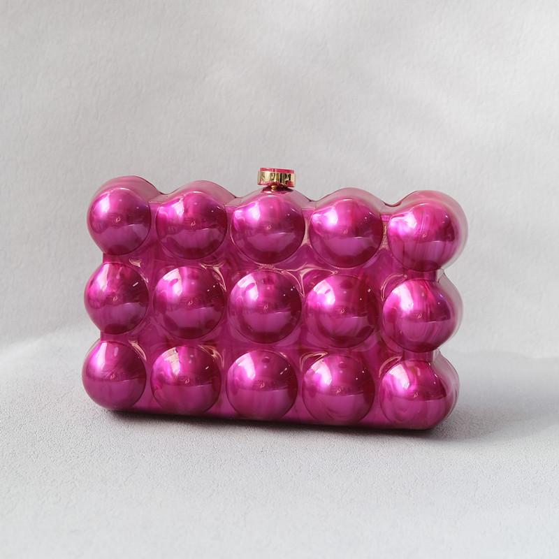 New Trendy Bags Fashion Women Handbags Red Elegant Acrylic Luxury Party Prom Evening Bag Woman Wedding Cute Box Clutch Purse