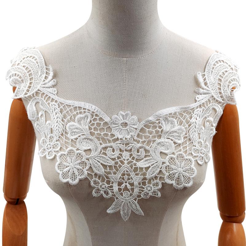 Water Soluble Lace Embroidery Chest Flower Three-dimensional Embroidery Collar Flower Polyester Silk Hollowed Out Collar DIY Lace Accessories