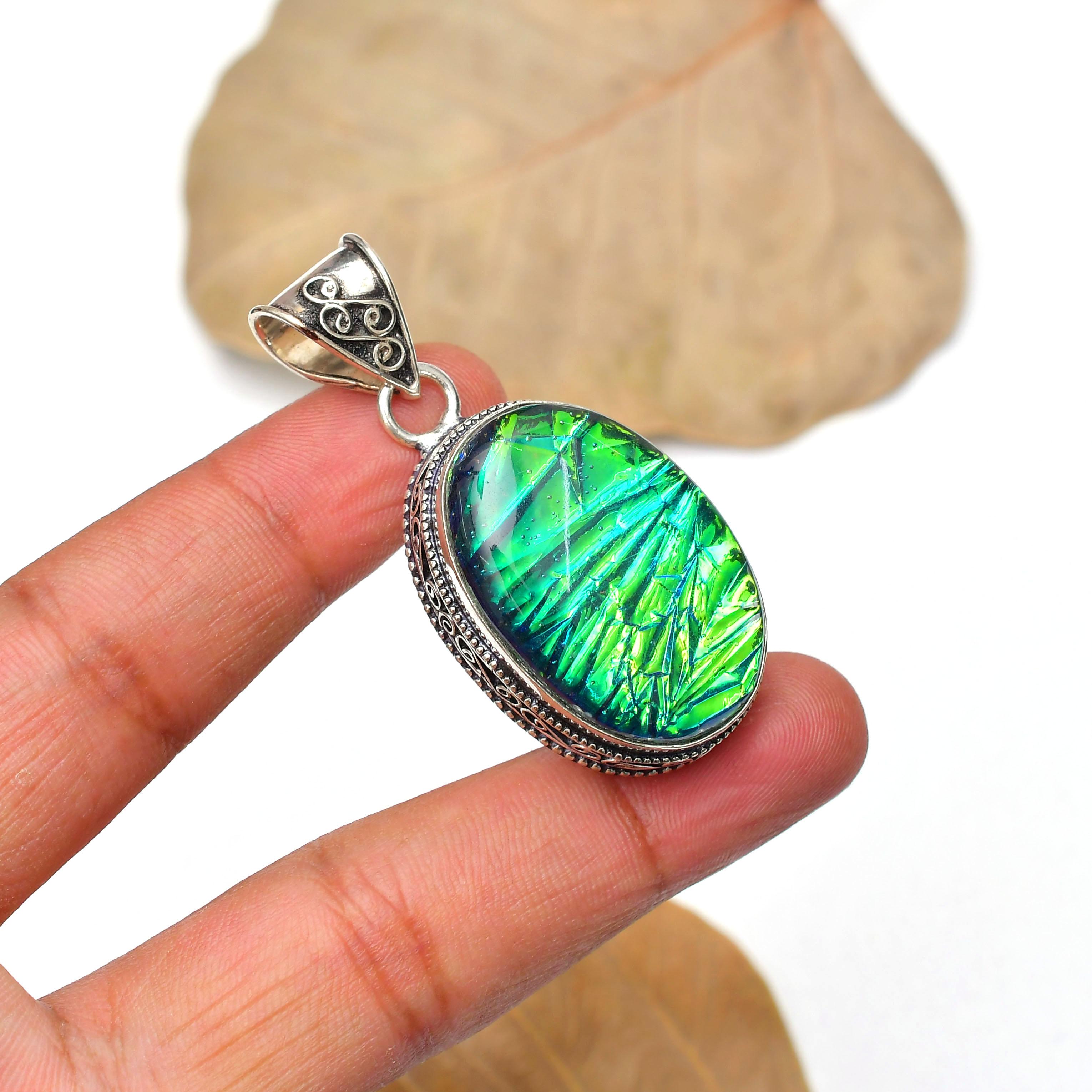 Triplet Opal Gemstone Pendant: 925 Sterling Silver Handmade Pendant Necklace Jewelry