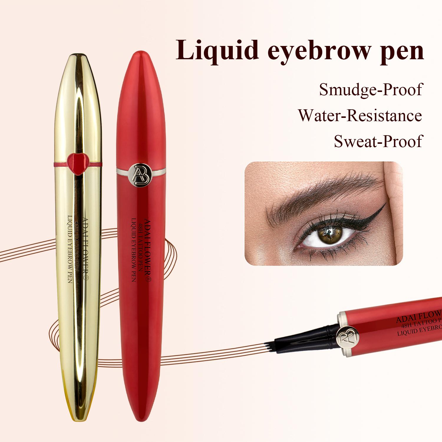 Карандаш для бровей Жидкий карандаш для бровей Водостойкий карандаш для бровей с наконечником-микровилкой Не размазывается Стойкий кофейный цвет