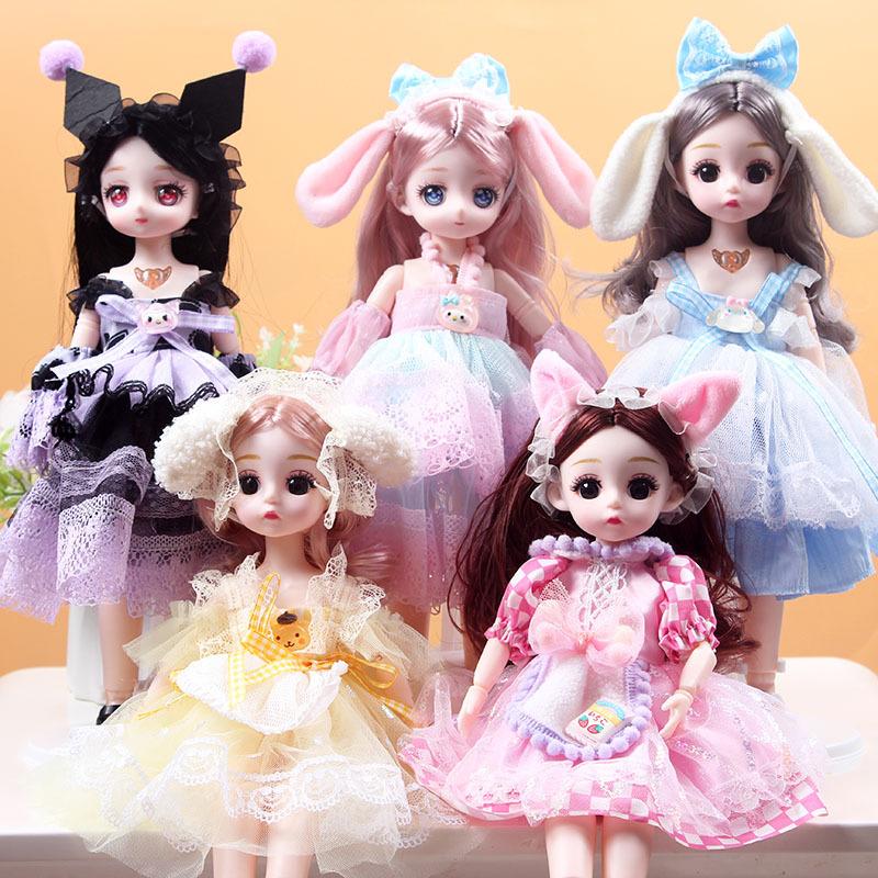 30 см аниме BJD девушки одеваются кукла 22 сустава подвижное тело юбка шляпа головной убор игрушка «сделай сам»