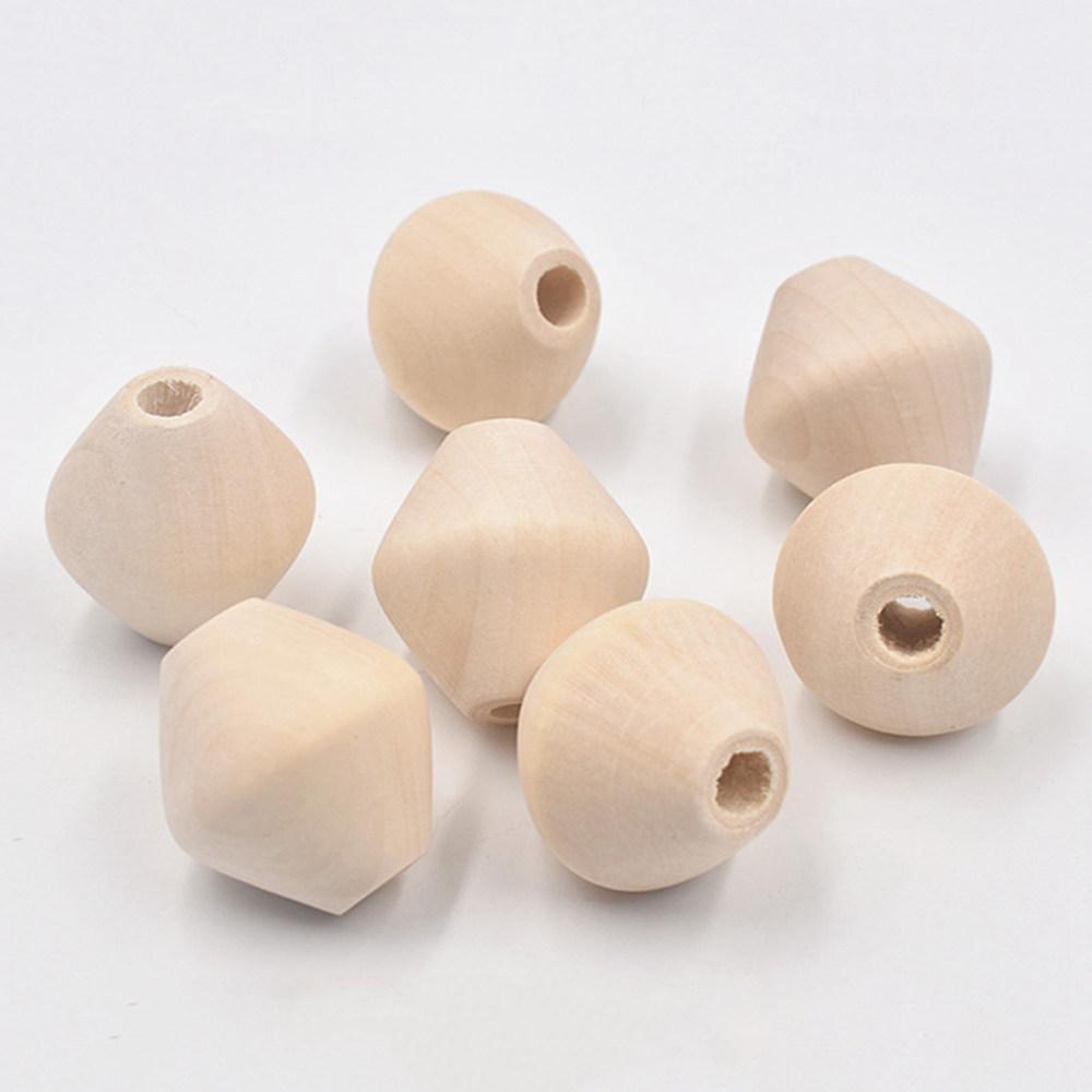 15 шт. Большие бусины в форме бикона 30x28 мм из натурального дерева, с большим отверстием, для рукоделия, для поделок, для изготовления ювелирных изделий