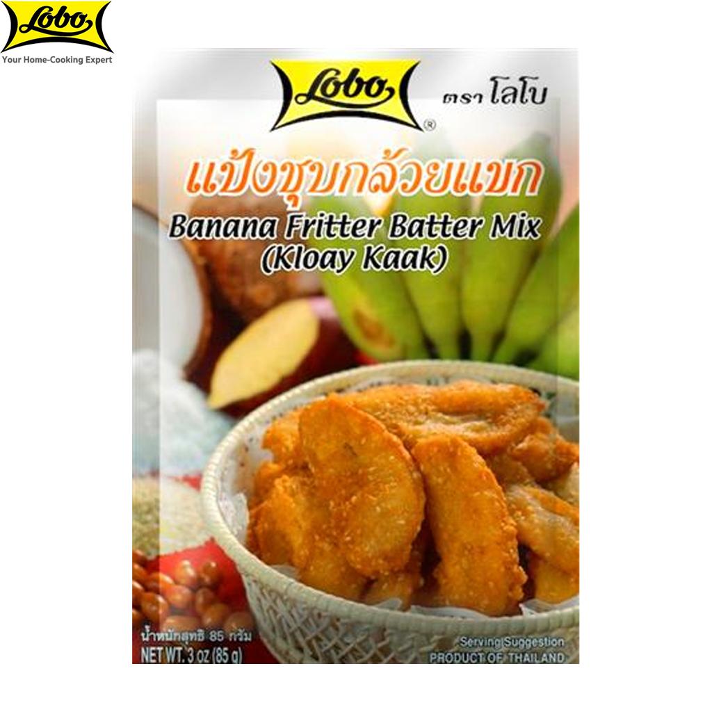 Lobo Смесь для приготовления банановых оладий (Клоай Каак), Без добавления консервантов и искусственных красителей / на 3-4 порции, Тайская закуска, 85 г