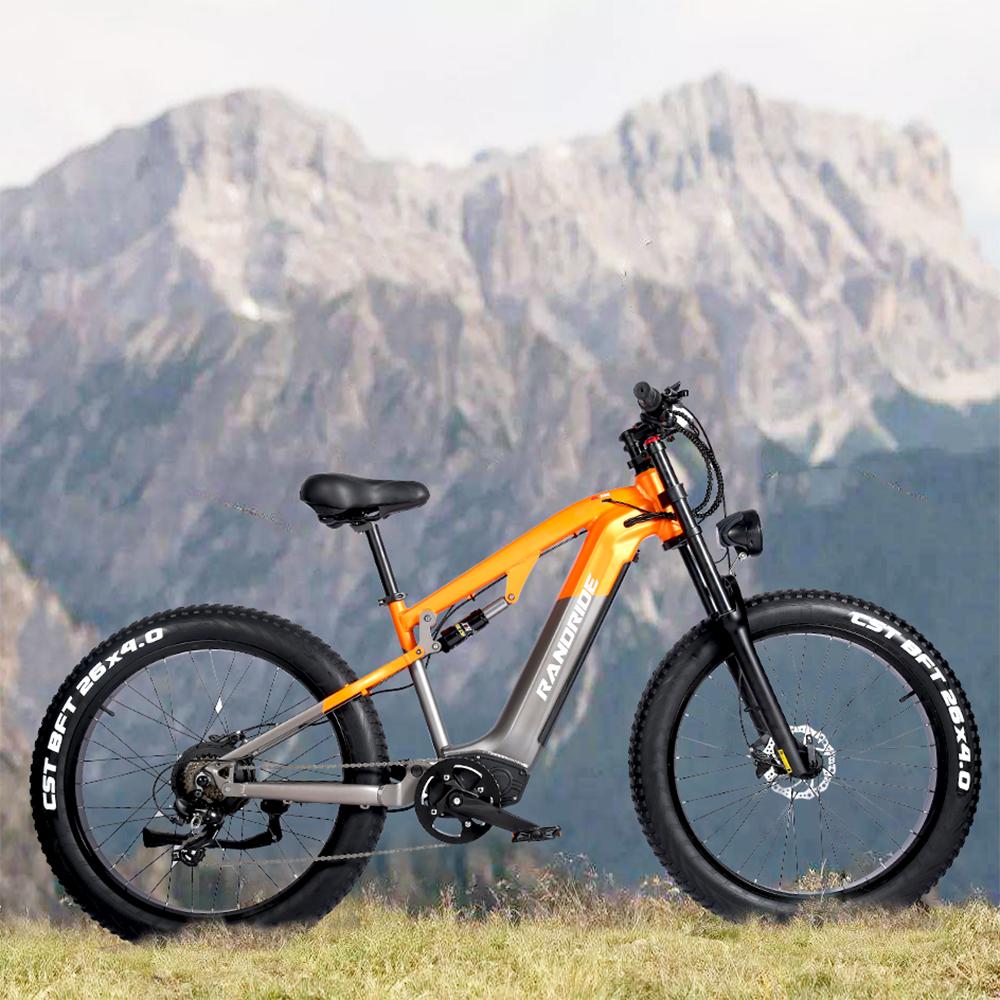 RANDRIDE YG90B 2025 Electric Bike 1000W  48V17Ah 70-90KM Max Range 27.5'' CST Tires 120kg Load Hydraulic Disc Brake