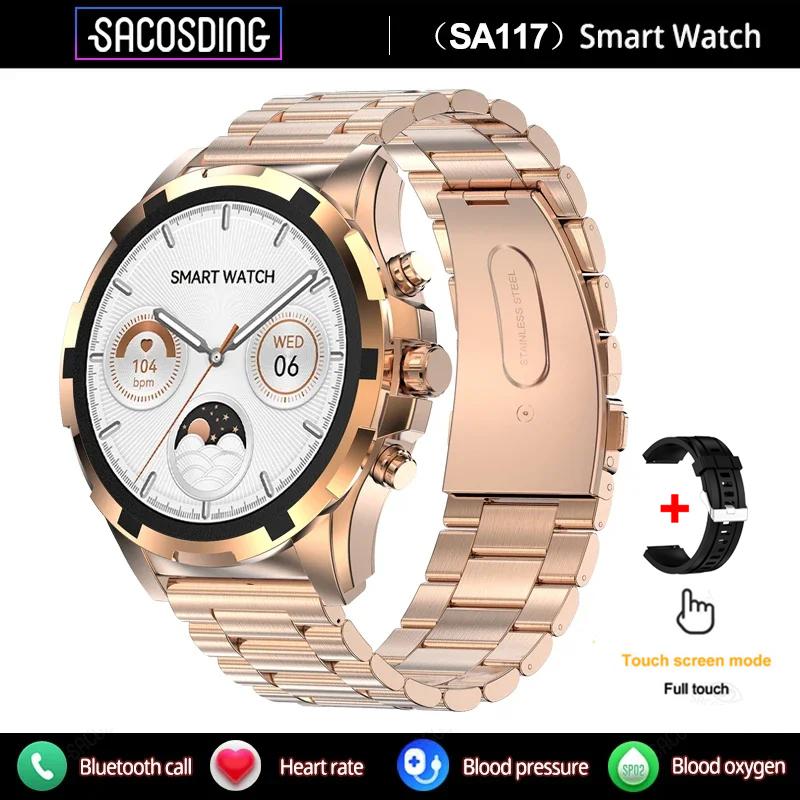 SACOSDING SA117 Smart Watch Always On Display NFC Bluetooth Call Voice Assistant 466*466 AMOLED Screen Sports Fitness Smartwatch