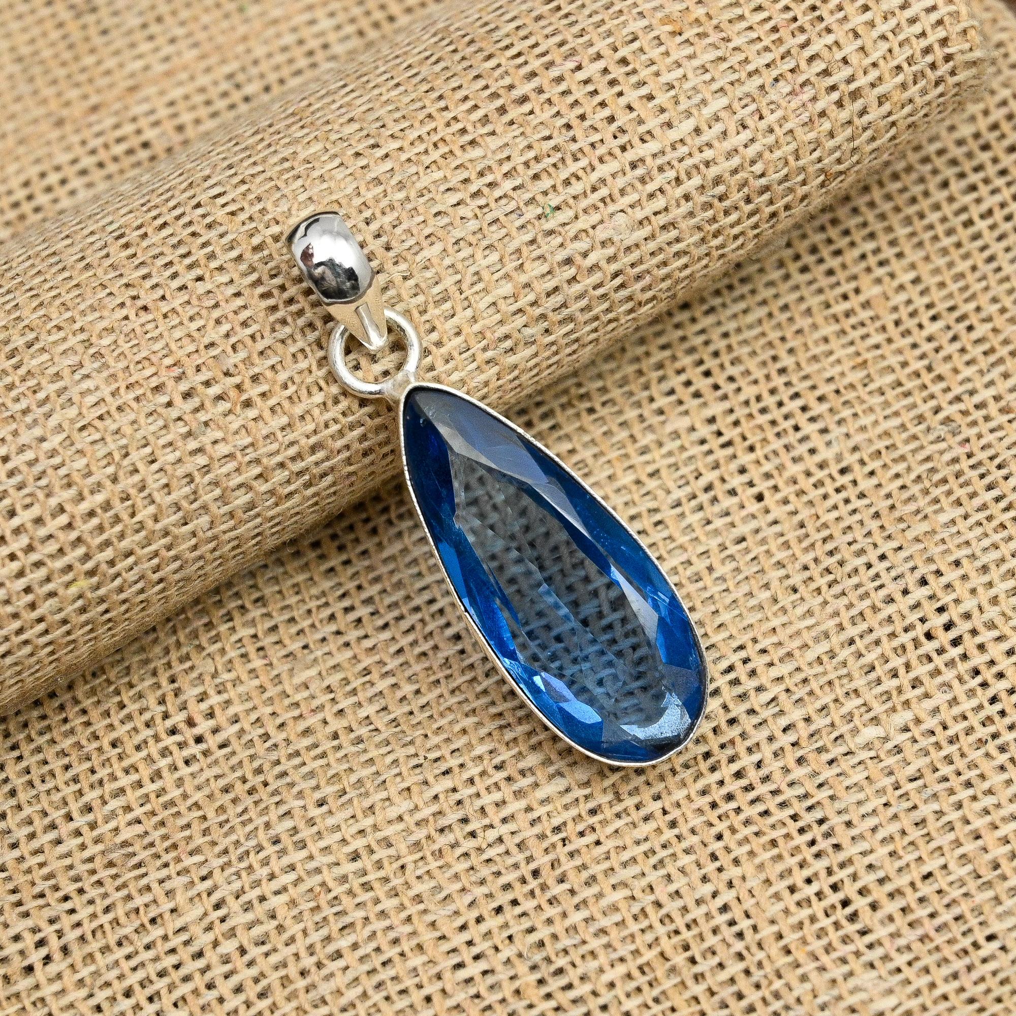 Красивый танзанит, ювелирные изделия ручной работы из стерлингового серебра 925 пробы, прекрасный кулон для нее