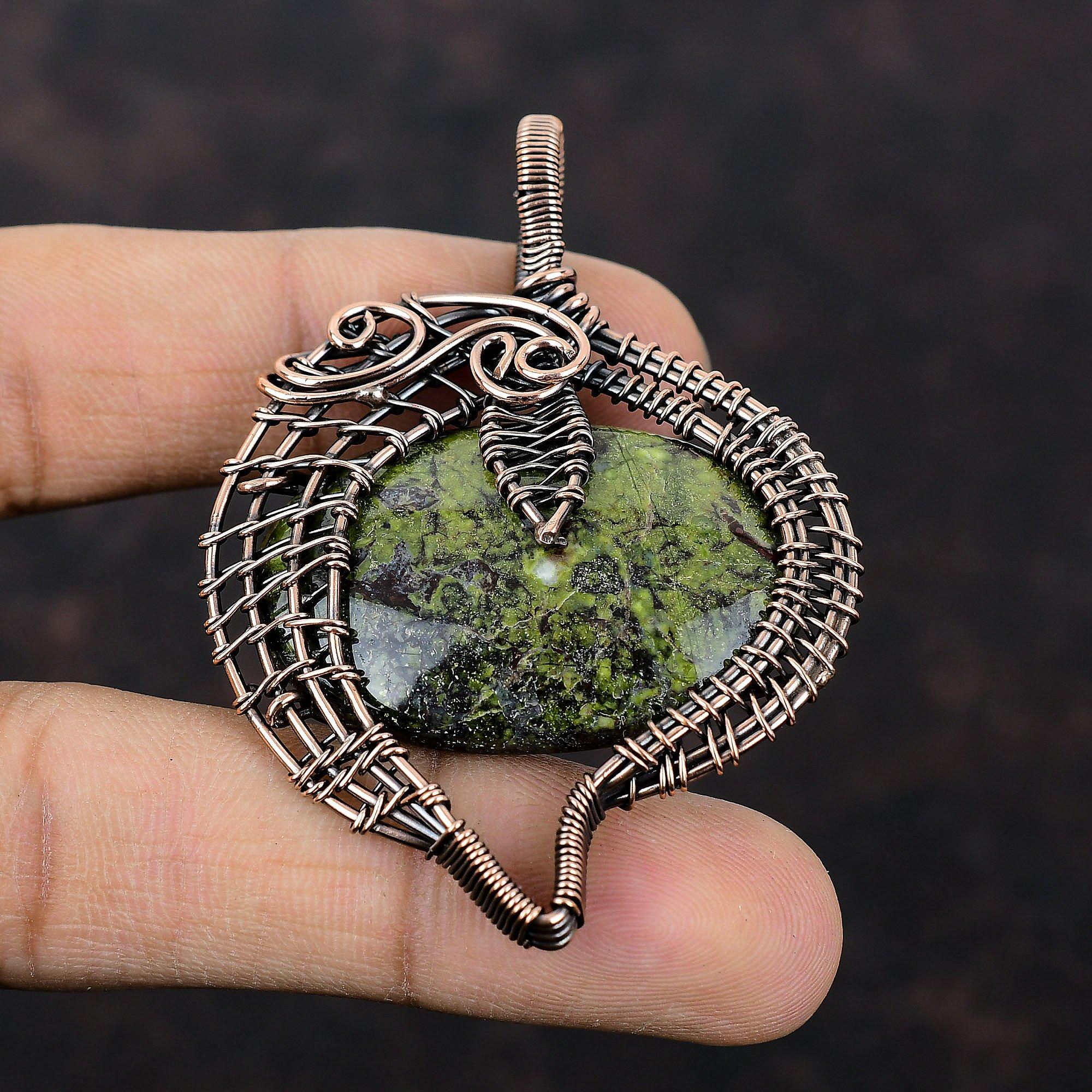 Подвеска из драгоценного камня Драконья кровь, обернутая медной проволокой, подвеска ручной работы, украшение из медной проволоки, подвеска новейшего дизайна, подарок для мамы