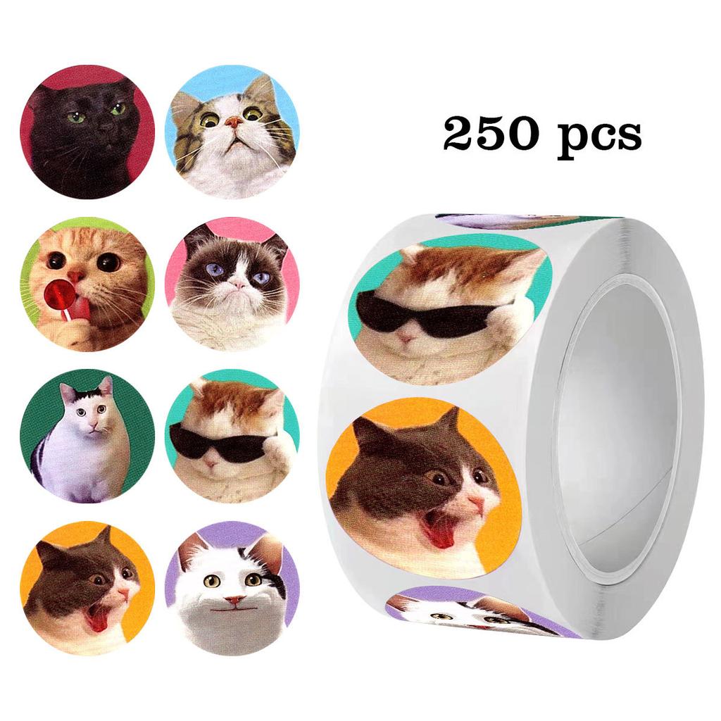 250/500 шт. Мультяшные Мем-Коты Наклейки Для Школы Наклейки-Награды Декор Классной Комнаты Мотивационная Наклейка Для Ученика Учителя