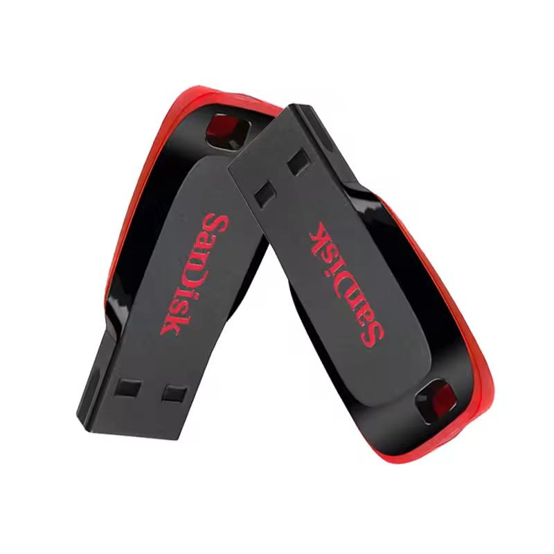 SanDisk Флеш-накопитель Cruzer Blade 16 ГБ USB 2.0 32 ГБ 64 ГБ 128 ГБ базовое хранилище Memory Stick U Диск Оригинальный мини USB флеш-накопитель для компьютера