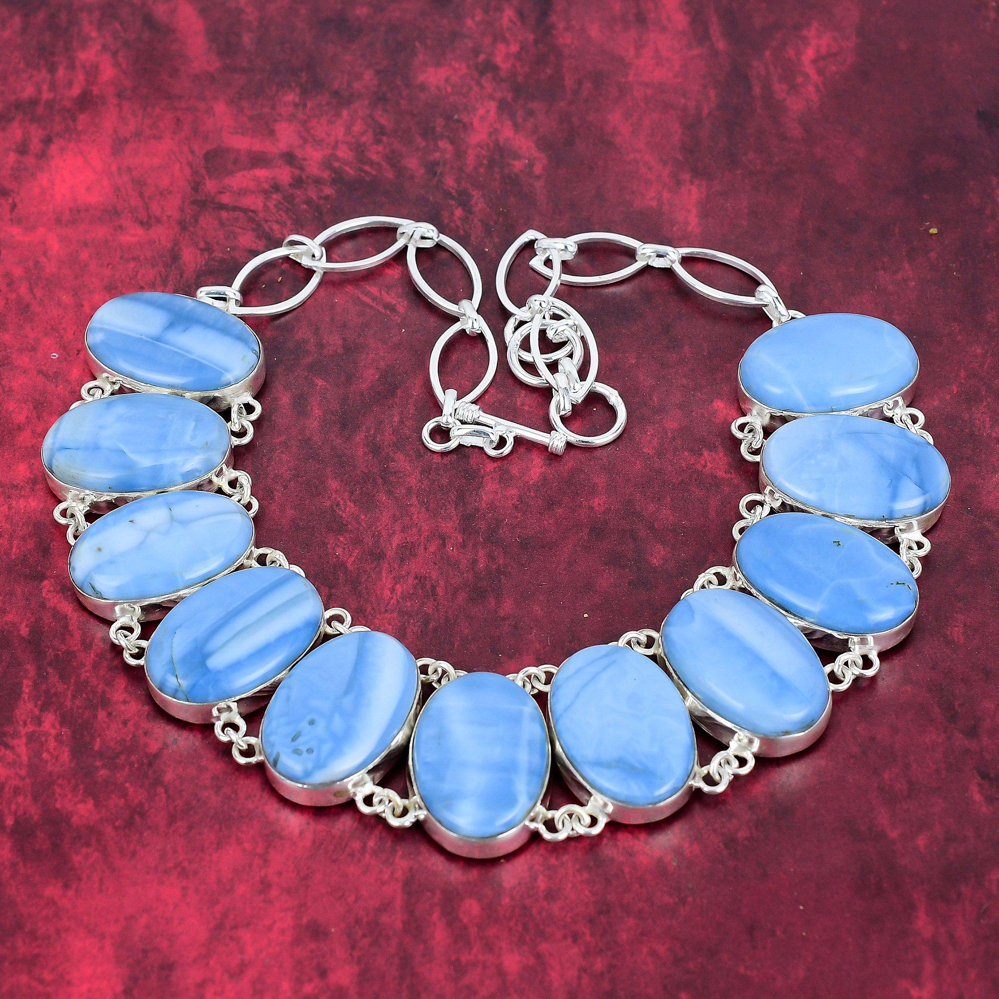 Wonderful Owyhee Opal 25 Solid Sterling Silver Necklace With Adjustable Chain, Handmade Gemstone Lavish Jewelry Necklace