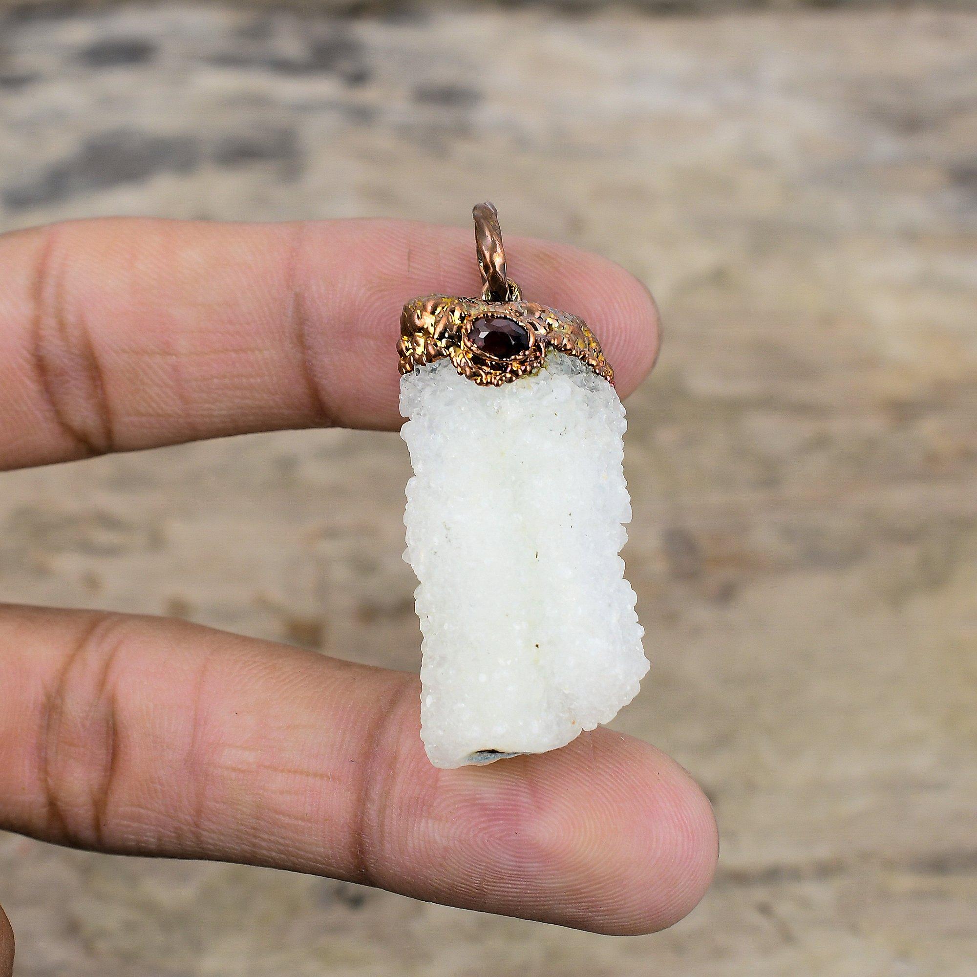 Подвеска Rainbow Moonstone Druzy, гальванопластическая медная подвеска, ручная работа, розовый турмалин, грубая подвеска, гальванопластические ювелирные изделия, подвески из драгоценных камней
