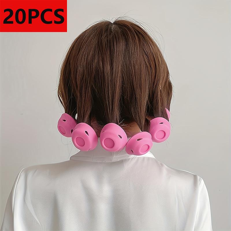 20PCS Silicone Hair Curler Mushroom Hair Curler Bell Hair Curling Artifact Lazy Hair Curler