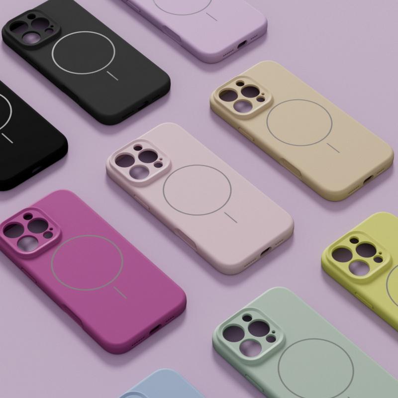 Для iPhone 17 Pro Max Чехол Магнитный Для Magsafe Жидкий Силикон Мягкая Крышка Coque Для iPhone 16 15 14 13 Pro Max 17E 16E