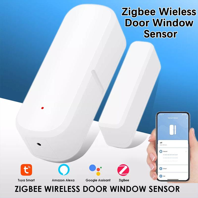 Умный датчик открытия/закрытия двери/окна Tuya ZigBee Беспроводной магнитный детектор сигнализации с удаленным мониторингом через приложение для системы домашней автоматизации безопасности