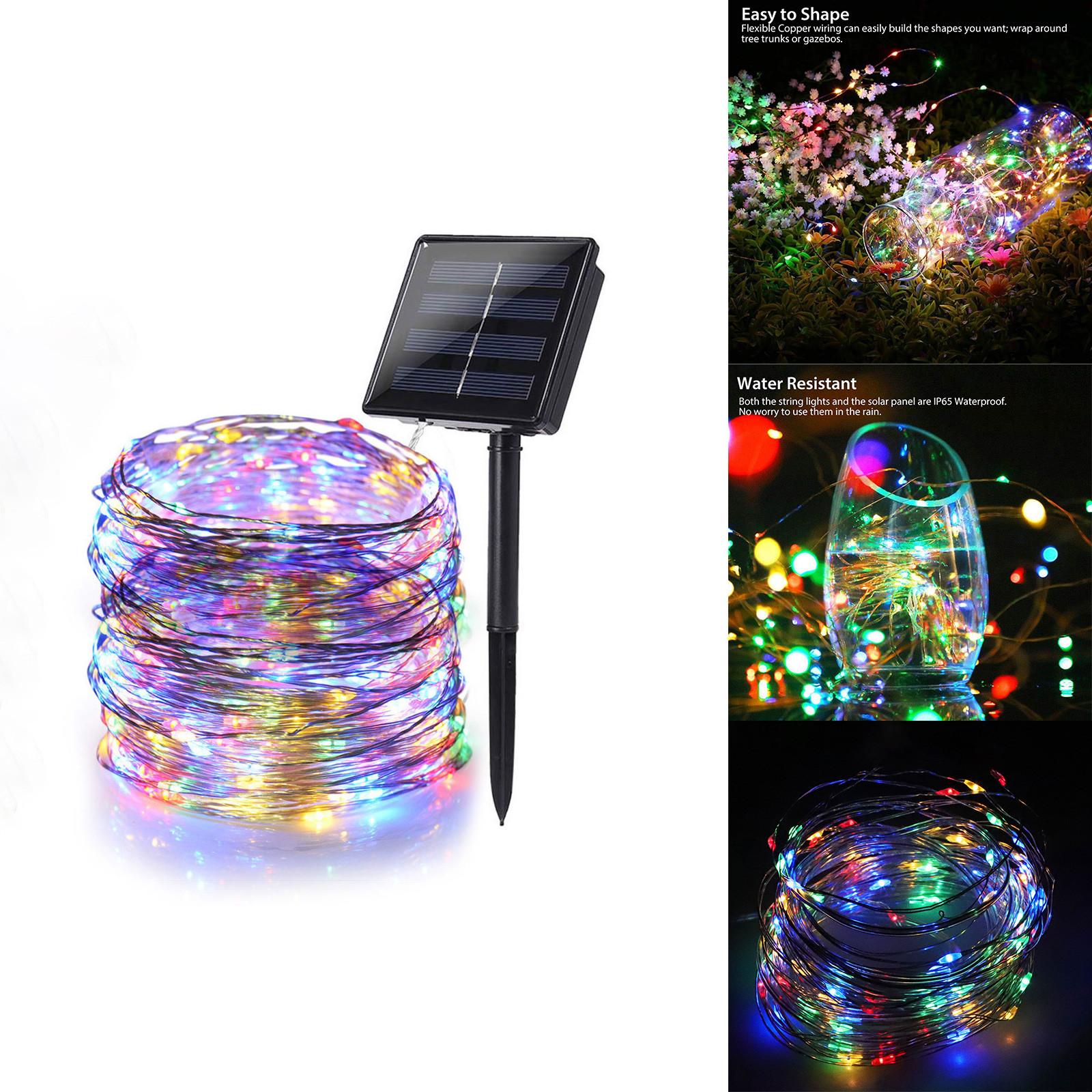 Solar Outdoor Light String 8-mode Fairy Fairy Tale Solar LED Light String Outdoor Christmas Day Decoration Party Atmosphere Light Landscape Light