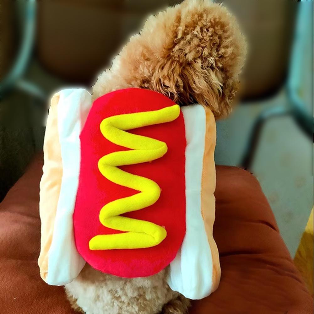 Костюм собаки на Хэллоуин, плюшевый косплей, забавный наряд для хот-догов, костюмы для домашних животных, сфинкса, щенка, подарок на вечеринку, котенок, теплый наряд для таксы, одежда, товары для домашних животных