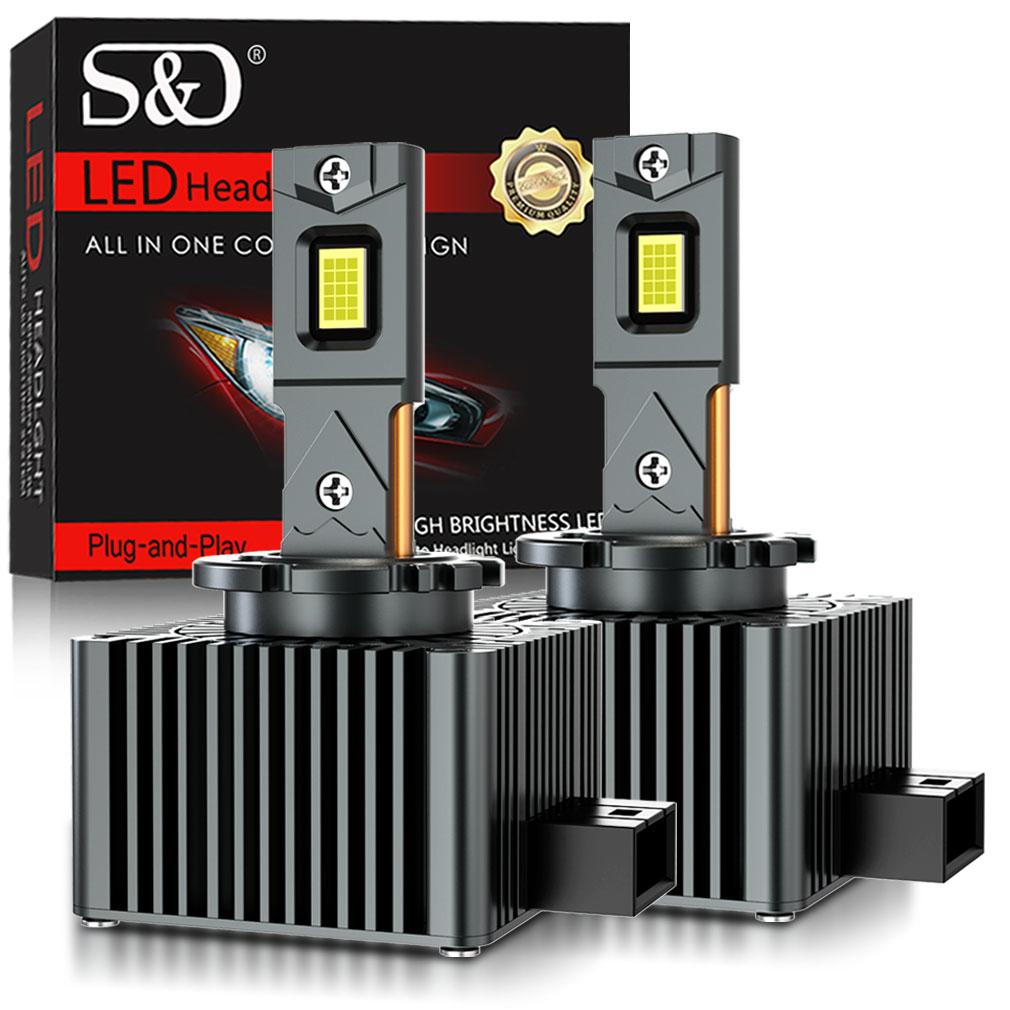 2 шт. 80000 лм Светодиодные лампы для фар D3S 300 Вт D1S D2S D4S D1R D2R D3R D4R Turbo LED CSP Двойная медная трубка Освещение для фар BMW Benz Volvo 6000K Белый