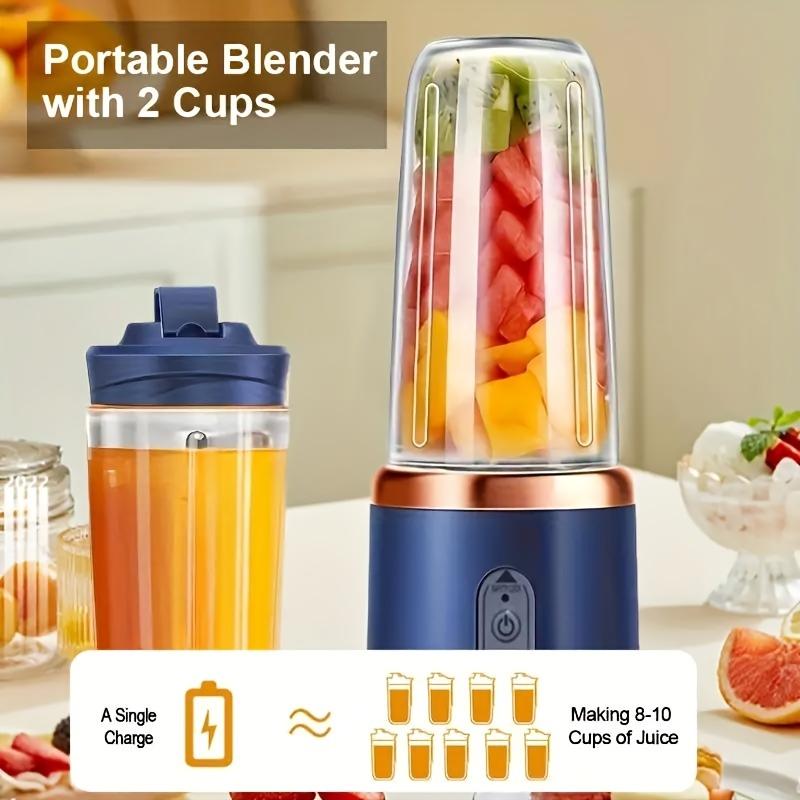 Portable Blender Set, USB Charged Juicer Cup for Smoothies and Milkshakes, Small Travel Fruit Juicer, Multi-Functional Home Kitchen Tool