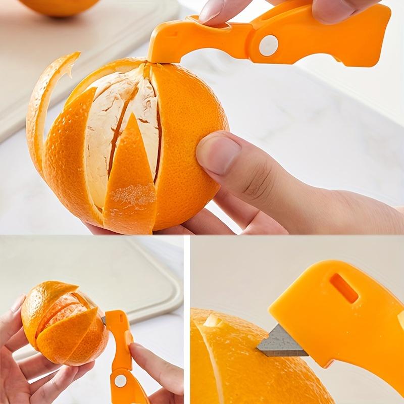 Orange Peeler, Plastic Orange Peeler, Simple Lemon Peeler, Grapefruit Peeler, Creative Cutter, Orange Peeler Tool,Fruit Peeler, Vegetable Fruit Tools
