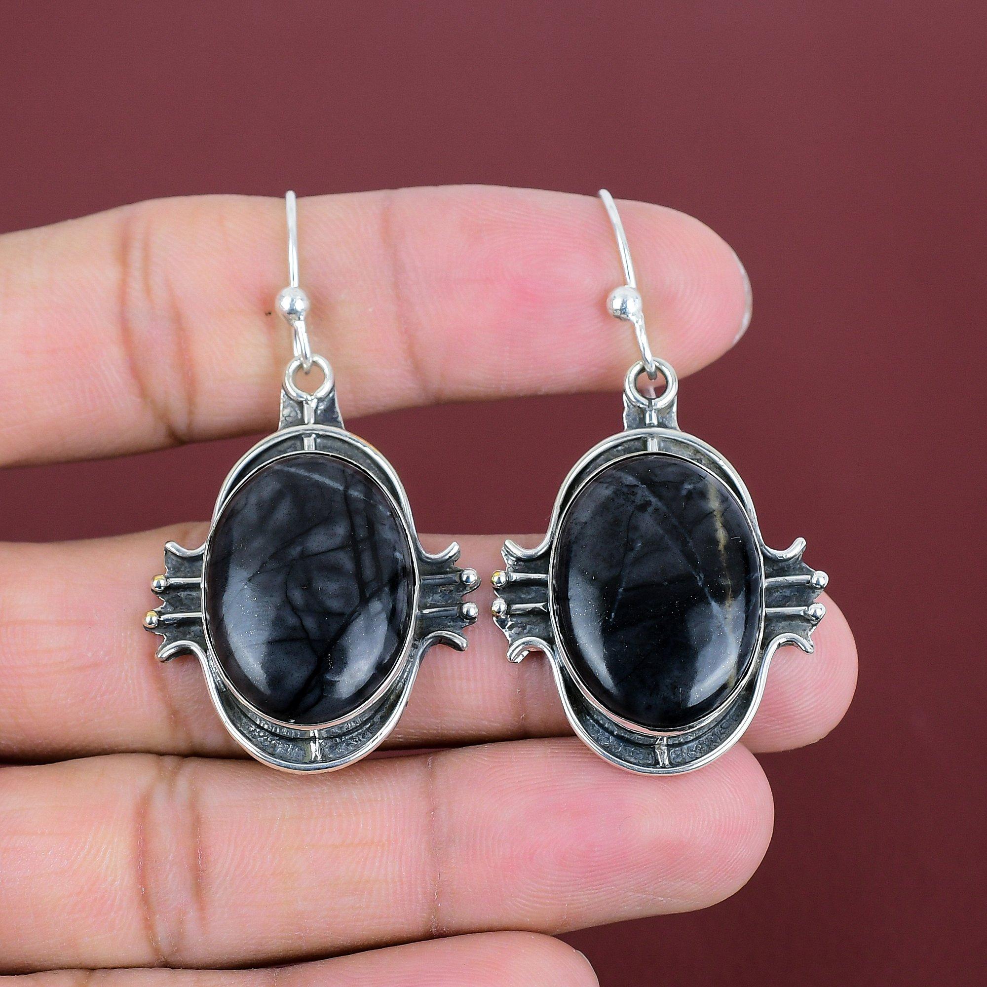 Picasso Jasper Earrings Very Pretty Gemstone Earrings Decent Jewelry 925 Sterling Silver Earring Handmade Earring Boho Jewelry Gifts For Mom