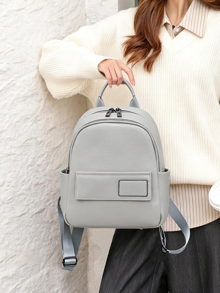 Zency Women's Backpack Travel Satchel Daily Rucksack Multi-functional Leather Knapsack