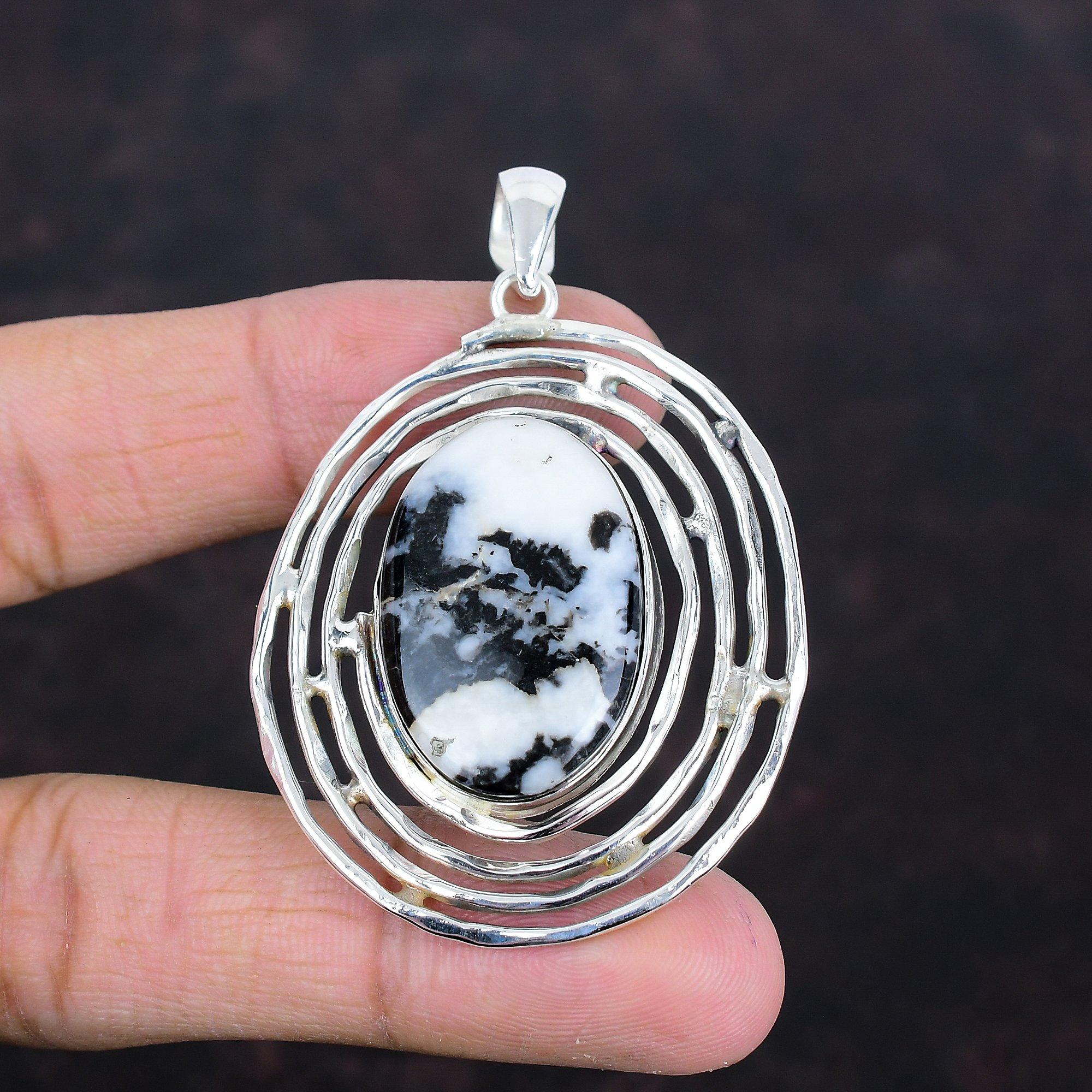 Белый бирюзовый кулон из буйволиного серебра 925 пробы, приличное ювелирное изделие, изящный кулон ручной работы, кулон из натурального драгоценного камня, подарки для матери