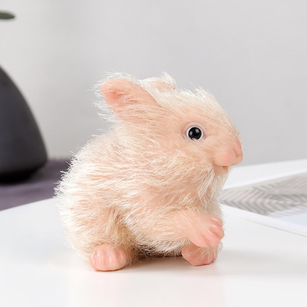 Simulation Mini Silicone Rabbit Baby Dolls Toy Soft Lifelike Cute Mini Reborn Rabbit Newborn Animal Doll Toy Gift For Kids
