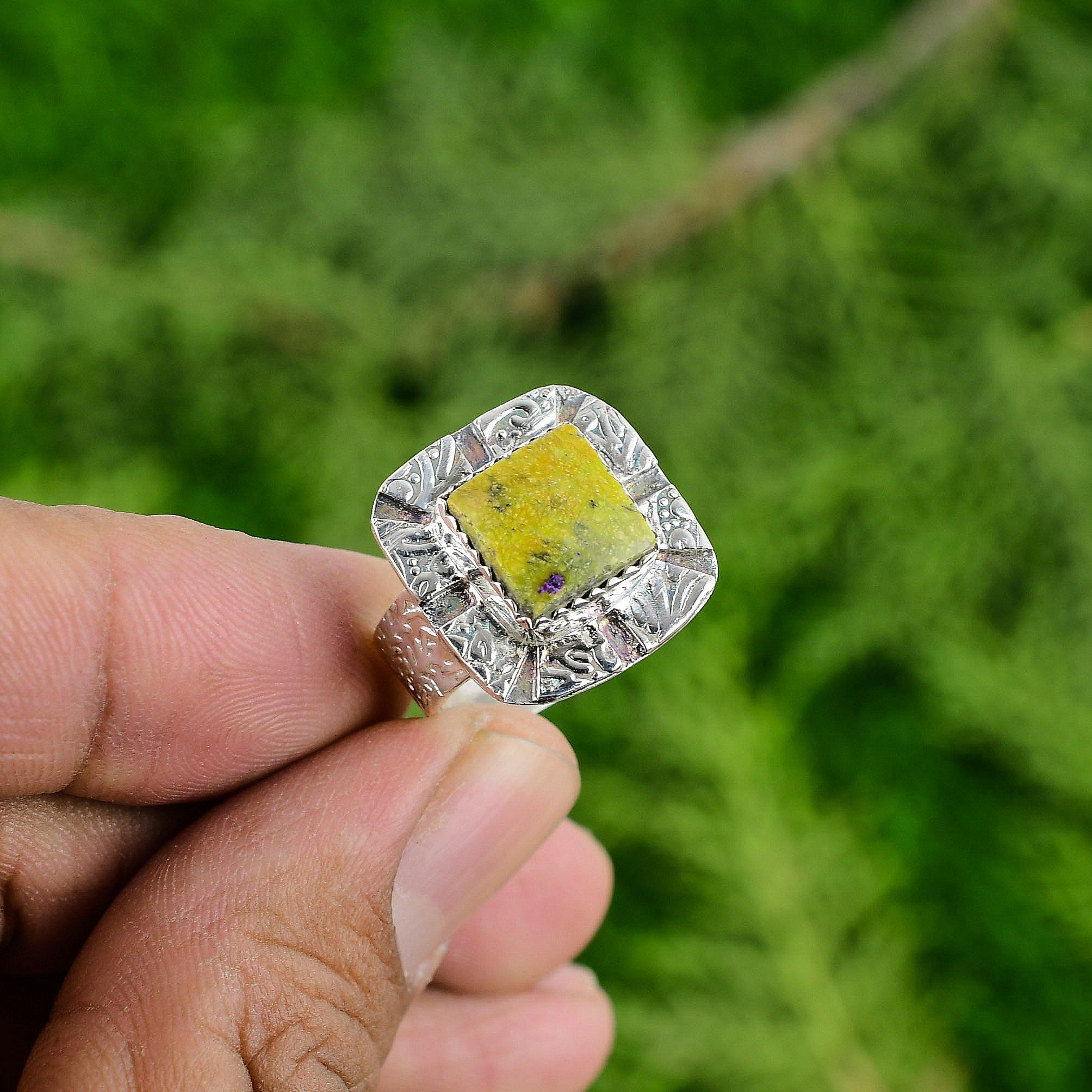 Сделка ко Дню женщин Серебро 925 пробы Камень стихтит подушка Заявление Новое кольцо Ювелирные изделия