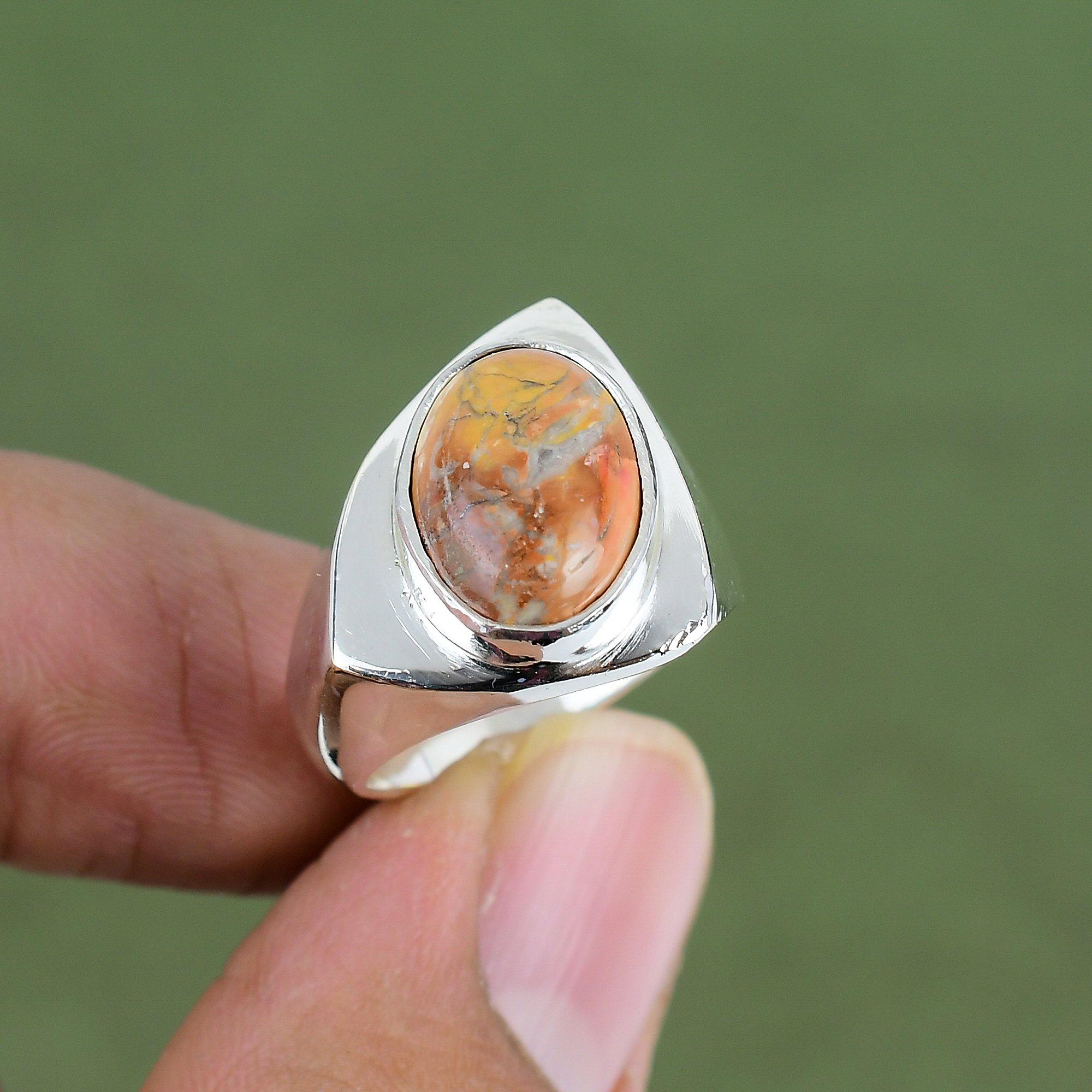 Maligano Jasper Ring 925 Sterling Silver Ring Amazing Jewelry Handmade Wonderful Ring Real Gemstone Ring Gift For Mom Available In Ring Size