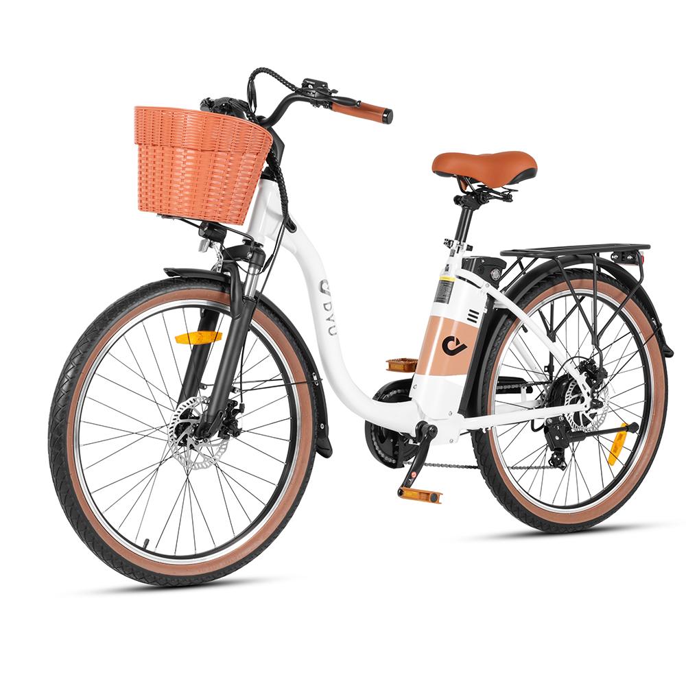 Электровелосипед DYU C6 Pro City 250 Вт Мотор 36 В 15,6 Ач Съемная батарея Электрический велосипед 26-дюймовые шины Модная версия Городской взрослый электровелосипед