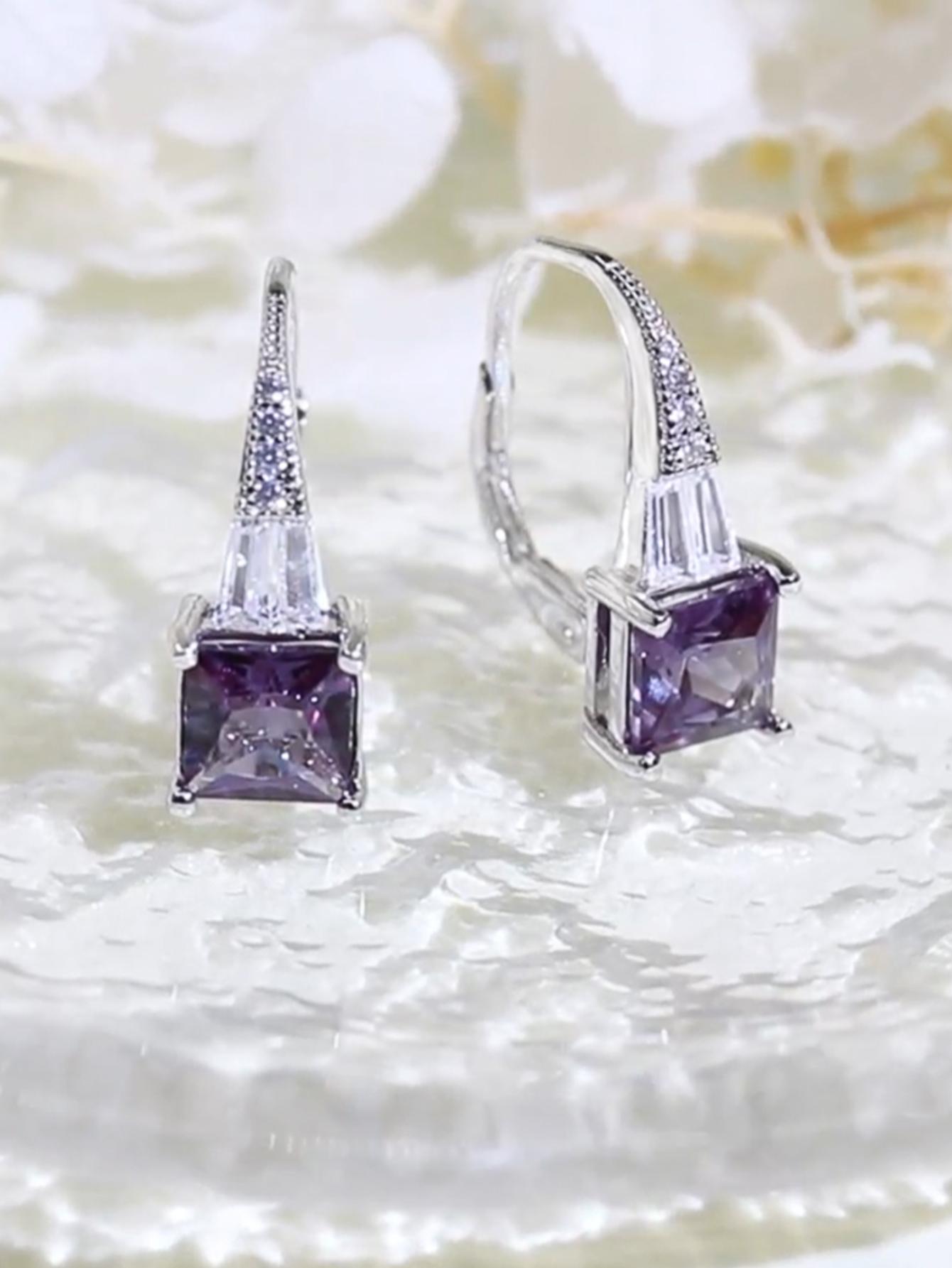 Серьги-застежки из стерлингового серебра 925 пробы с сапфиром, меняющим цвет, драгоценный камень, изысканные украшения для женщин, хороший подарок