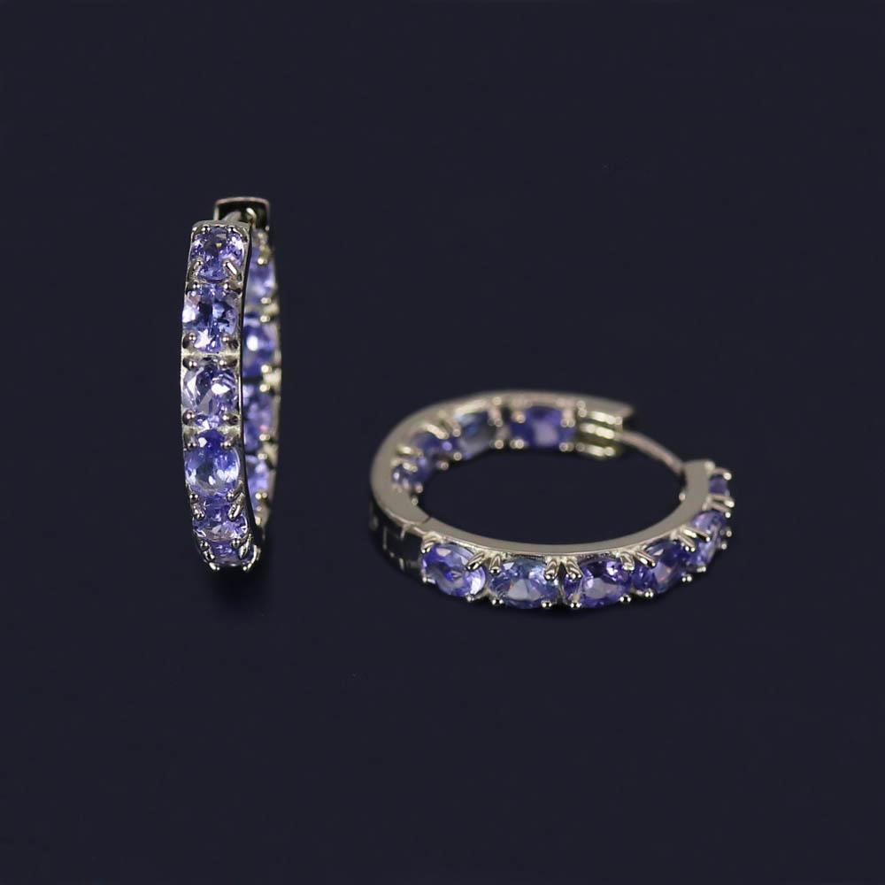 Natural Tanzania Blue Tanzanite Oval 3*4mm Real Gemstone Earrings 925 Sterling Silver Fashion Women Fine Jewelry